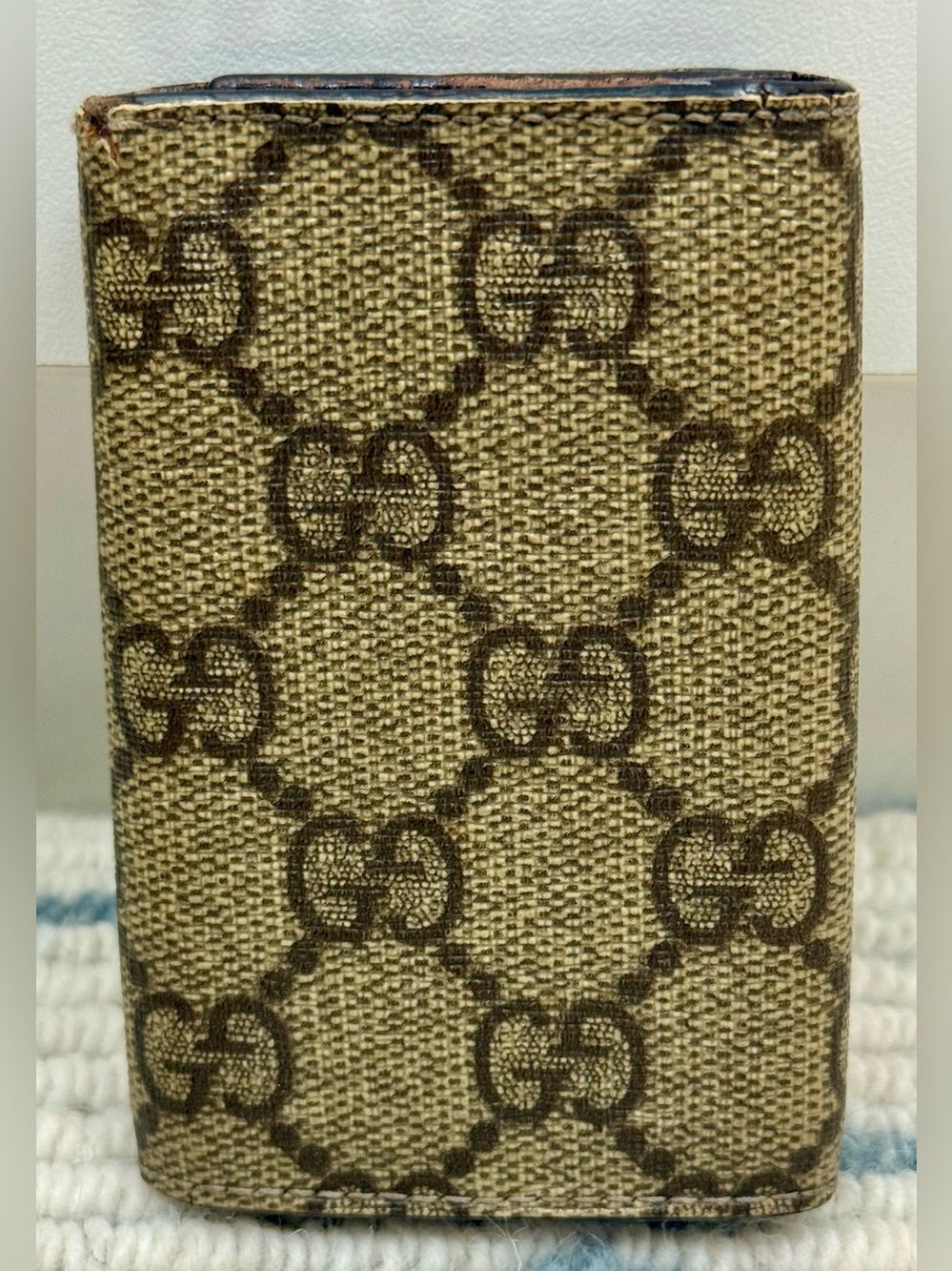 GUCCI Vintage Unisex Y2K Iconic Brown GG Monogram Supreme Canvas 6-Key Holder - Picture 3 of 16
